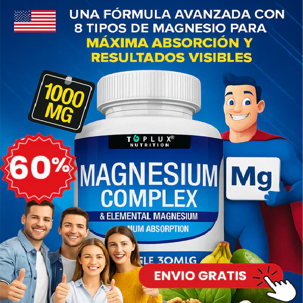 Magnesium Complex 8 EN 1 / 90 capsulas -Últimas 7 Unidades 🔥